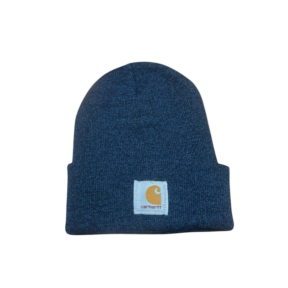 Carhartt Unisex Blue Knit Cuffed Beanie Hat A18 OS